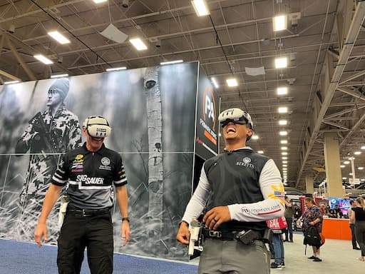 Ace competition or event participant laughing during a training session.