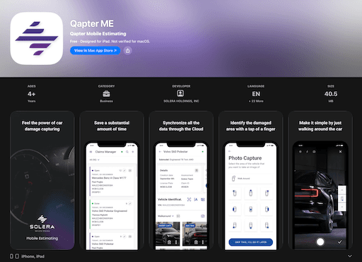 Claims assessor mobile companion app interface.