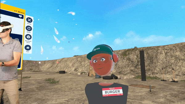 Ace VR multiplayer session demonstration.